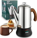 Apoxcon 8 Cup Electric Coffee Percolator Stainless Steel Pot Maker. Fixed Price $38.99.