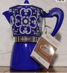 New Brandani Italian Blue Coffee Maker Moka Pot Stovetop Aluminum 6 Cup Espresso. Fixed Price $38.00.