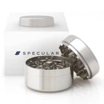 Stainless Steel Herb Grinder 3 Piece 2.5 Inch Threadless Design By Specular. Fixed Price $89.99.