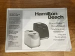 Hamilton Beach Bread Maker Models 29881 29882C Owner Manual 92 Pages Bound. Fixed Price $14.95.