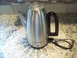 Hamilton Beach 4-12 Cup Brushed Stainless Steel Percolator Coffee Pot 40614. Fixed Price $29.00.