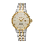 Seiko Automatic Presage Two-tone Stainless Steel Women Watch SRE010 Display. Fixed Price $469.95.