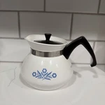1960S Vintage Corningware Back Stamp Blue Cornflower 3 Cup Teapot W/ Lid.. Fixed Price $250.00.