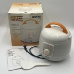 Sanyo ECJ-HS3 Cup Electric Rice Cooker Warmer White Tested. Fixed Price $55.00.