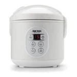 Aroma Rice Cooker White Digital Control Panel Cool-touch Steamer Timer Keep Warm. Fixed Price $47.14.