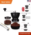 Manual Coffee Bean Grinder With Ceramic Burr, Hand Mill Small .... Fixed Price $22.37.