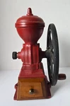 Vintage Kalita Dial Mill Red Cast Iron Coffee Grinder Hand. Fixed Price $94.95.