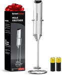 Milk Hanheld With Stand, Electric Coffee Frother, Portable Hand. Fixed Price $18.99.