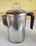 Vintage Revere Ware 1801 Percolator Coffee Pot Copper Bottom Stainless. Fixed Price $38.00.