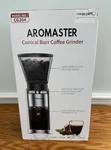 Brand New Aromaster Conical Burr Coffee Grinder Black Model CG204. Fixed Price $75.56.