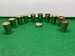 Antique Nesting Cups Set Screw Top Of 10. Landers Frary & Clark, New Britain. Fixed Price $29.00.