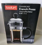Bodum Chambord 3 Cup French Press Coffee Maker 12OZ Silver Black. Fixed Price $24.99.