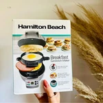 New Hamilton Beach Breakfast Sandwich Maker Timer Kitchen Cooking Pan Hot Plate. Fixed Price $50.00.