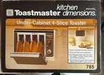 Toastmaster Kitchen Dimensions Under Cabinet 4 Slice Toaster 785 New Vintage Nib. Fixed Price $199.88.