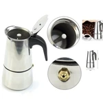 Elegant 2 Cup Stainless Steel Moka Espresso Maker - Perfect For Home & Office. Fixed Price $34.19.