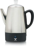10 Cup Copper Percolator Coffee Pot Electric, Stainless Steel. Fixed Price $101.08.
