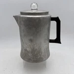 Vtg Mirro Aluminum Coffee Pot Percolator 493M 12 Cup Stovetop Campingglass Bulb. Fixed Price $22.99.