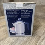 Farberware Stainless Steel 4-8 Cup Stove Top Coffee Pot Percolator Model #L7680. Fixed Price $24.15.