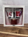 Bialetti Mini Express Set, Red Stovetop Coffee Espresso Maker, W/ 2CUPS, Italy. Fixed Price $75.00.