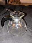 Whistling Kettle 12 Cup Medelco Glass Stovetop Tea Coffee Pot Carafe Decanter. Fixed Price $24.99.