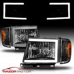 1997-2000 For Toyota Tacoma 2WD Led Black Bar Headlights Set. Fixed Price $189.05.
