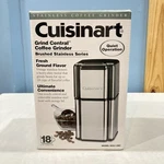 Cuisinart Central Stainless Steel Coffee Grinder, 18 Cup, DCG-12BC New. Fixed Price $36.99.