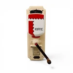 Java Wall Coffee Grinder "koffie", Art Deco Red & White Ceramic, Circa 1930-1940. Fixed Price $199.00.
