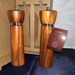 Tlsxpro Wooden Salt & Pepper Grinder Mill Set, Adjustable, Manual, Large, Brown. Fixed Price $40.00.