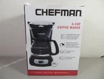 Chefman 4-CUP Coffee Maker RJ14-4-M New. Fixed Price $19.95.