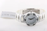 Nine West 100 Ft Silver Tone Clear Band Battery Wristwatch 6660. Fixed Price $25.00.