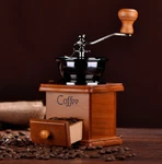 Solid Wood Manual Coffee Bean Mill Hand-operated Small Grinder Crusher. Fixed Price $16.78.