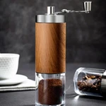 Portable Coffee Grinder Stainless Steel Wood Grain Manual Handheld Kitchen. Fixed Price $32.87.