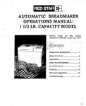 Red Star Bread Machine Manual BM635, BM712A, BM735, ERS100, ERS150A, ERS150B. Fixed Price $21.99.