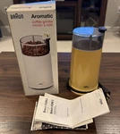 Braun Aromatic Coffee Grinder KSM2 Vintage Yellow W/ Box & Manual Tested Works. Fixed Price $34.99.