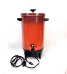 Vtg West Bend Electric Percolator Coffee Maker 12-30 Cup Orange Red 1969 Tested. Fixed Price $15.11.