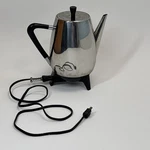 West Bend 6-9 Cup Electric Percolator Coffee Maker Stainless Steel Vtg Usa Works. Fixed Price $28.95.