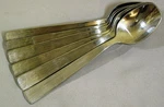 Gourmet Settings, 2010 Wheat Pattern, 18/10 Stainless, Glossy, Textured Handle. Fixed Price $29.95.