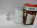 Krups Touch-top Coffee Mill 208O-70 White Grinder. Fixed Price $29.95.