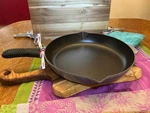 Staub 12" Enameled Cast Iron Skillet / Frying Pan Graphite Gray Grey France. Fixed Price $139.00.