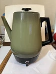 Vintage Westbend 6 - 9 Cup Perculator Coffee Pot Avocado Green Works. Fixed Price $39.99.