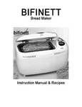Bifinett Bread Machine Manual KH1170, KH1171, KH1172, KH2230, KH2231, KH2232. Fixed Price $21.99.