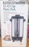 West Bend Party Perk 42 Cup Coffee Urn Electric Stainless Twist-lock, 58002. Fixed Price $40.49.