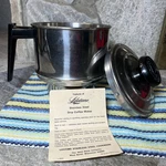 Vintage Lifetime Top Pot / Lid Stainless Steel 8 Cup Drip Coffee Maker Usa Retro. Fixed Price $18.99.