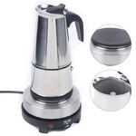 Espresso Coffer Maker Stainless Steel Moka Coffee Pot W/ Electric Stove 6 Cups. Fixed Price $28.91.