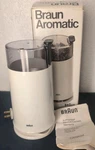 Braun Ksm 2 Aromatic Coffee Grinder - White. Fixed Price $30.40.