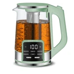 Electric Glass Kettle 1.7L Programmable Tea Coffee Brewer Cordless Gourmia Touch. Fixed Price $154.99.