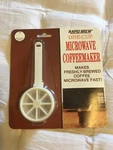 Vintage 90S Tops Rapid Brew One Cup Microwave Coffee Maker Model 47-333 1991 Vtg. Fixed Price $14.99.