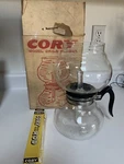Vtg. Cory Coffee Brewer Pot 4-8 Cup Glass Vacuum W/ Filter Rod, Orig. Box Dkg-s. Fixed Price $78.99.