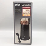 New Braun Aromatic Gourmet Edition Coffee Mill Grinder Ksm 4B Black. Fixed Price $68.00.