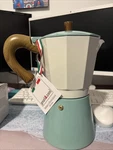 Gnali & Zani 6 Cup Espresso Maker Italian Teal Coffee Moka Pot. Fixed Price $24.99.
